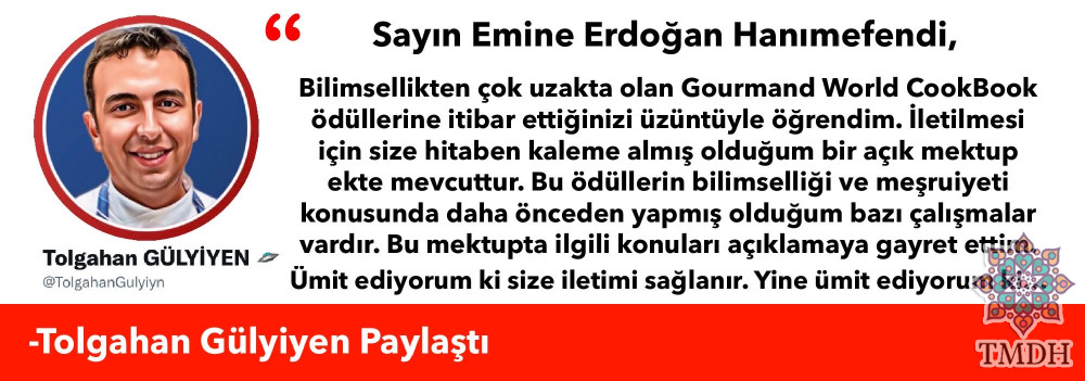 SAYIN EMİNE ERDOĞAN’A İLETİLMESİ İÇİN KALEME ALDIĞI MEKTUBU PAYLAŞTI