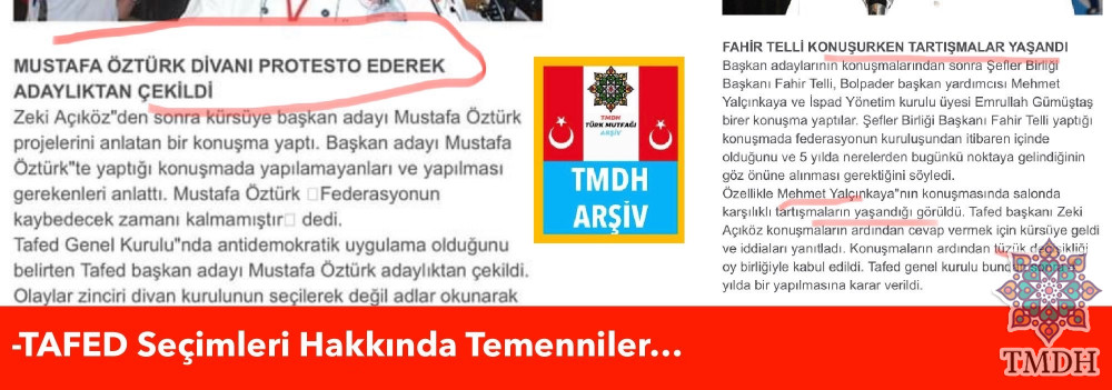 TAFED SEÇİMLERİ TEMENNİLERİ: KAVGASIZ, SAKİN VE SAĞDUYULU BİR HAVA...