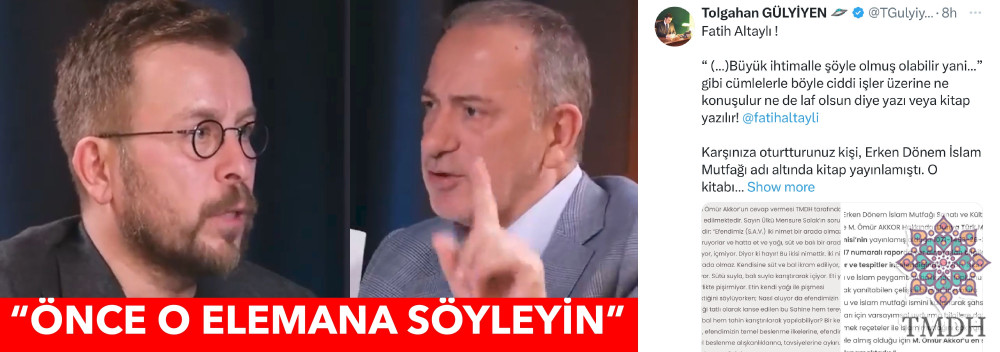 FATİH ALTAYLI’YA “ÖNCE O ELAMANA SÖYLEYİN…” DEDİ